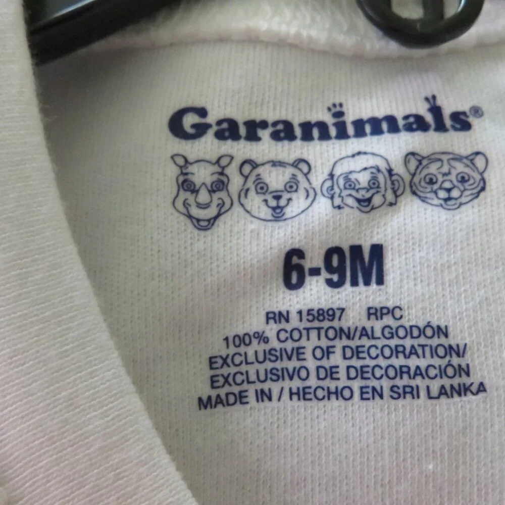 Baby Submarine Embroidered Bodysuit 6-9mts 100% Cotton Garanimals